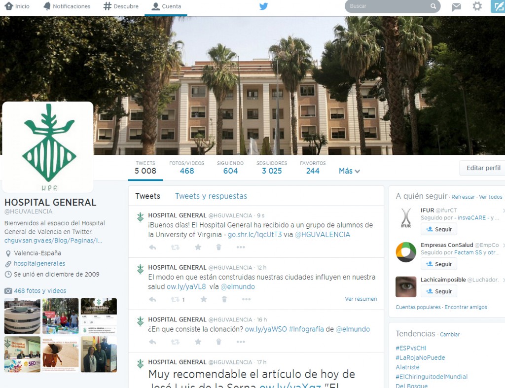 Twitter Hospital General de Valencia