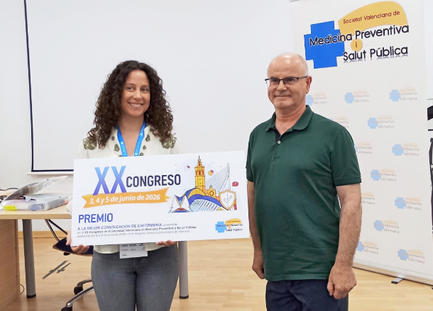 Elena Canales, premio comunicación oral Enfermería en XX Congreso Medicina Preventiva