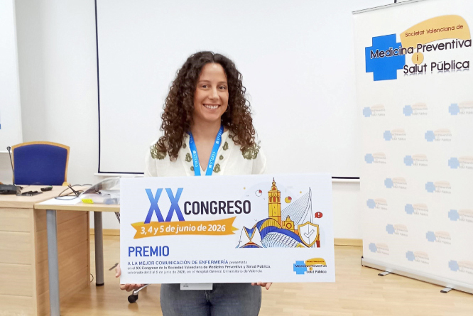 Elena Canales, premio comunicación oral Enfermería en XX Congreso Medicina Preventiva